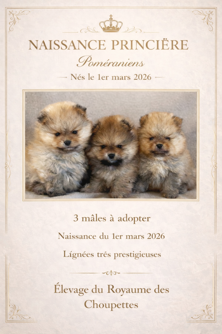 Chiot Spitz allemand Du Royaume Des Choupettes